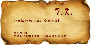 Todorovics Kornél névjegykártya